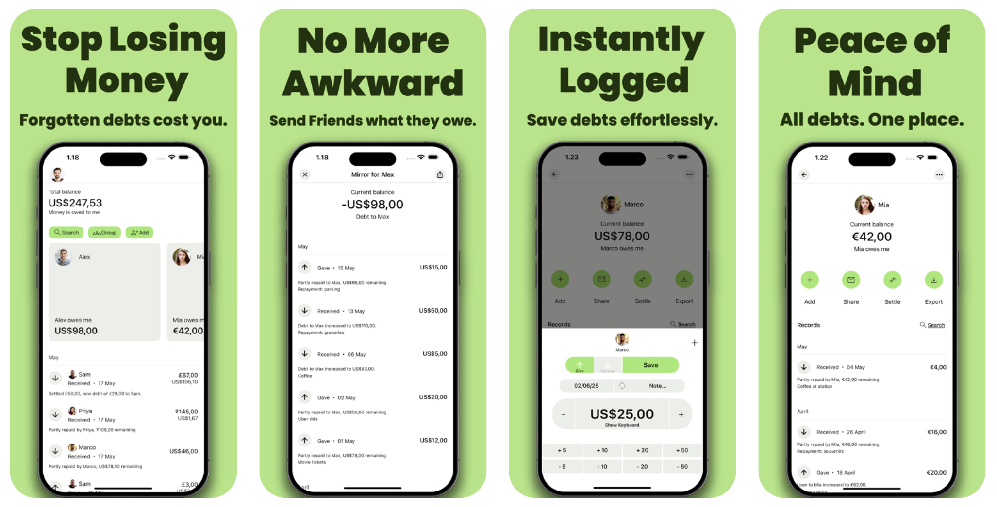 Loan Tracker: You Owe Me — iOS app screenshot